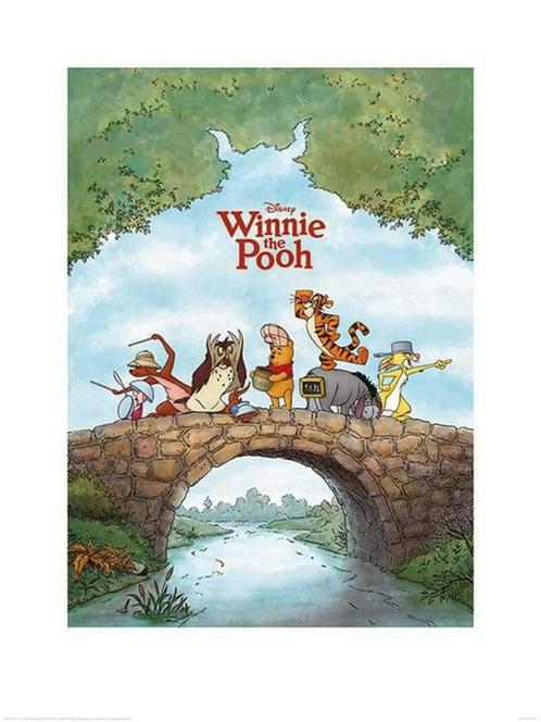 Kunstdruk Winnie The Pooh 60x80cm, Huis en Inrichting, Woonaccessoires | Schilderijen, Tekeningen en Foto's, Nieuw, Verzenden