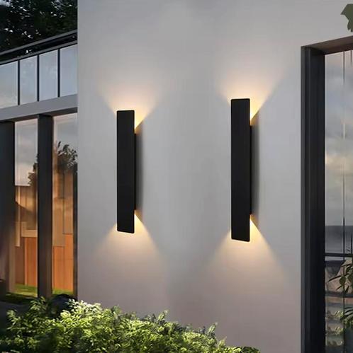 UniLights Waterdichte LED Buitenlamp - Tuin Wandlamp Zwart, Huis en Inrichting, Lampen | Wandlampen, Nieuw, Verzenden