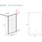 Wiesbaden Square Inloopdouche - 1000x2000x8mm - Nano -, Ophalen of Verzenden, Nieuw, Glas
