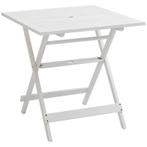 Tuintafel, Vierkant, Opvouwbaar, Wit, 70 X 70 X 70 Cm, Tuin en Terras, Nieuw, Verzenden