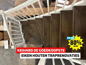 LEEGVERKOOP! Traprenovaties van echt eikenhout beschikbaar voor biedingen