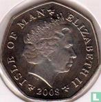 Man (Isle of Man) - Man 50 pence 2008 (kleurloos) Christ..., Verzenden, Overige landen, Losse munt