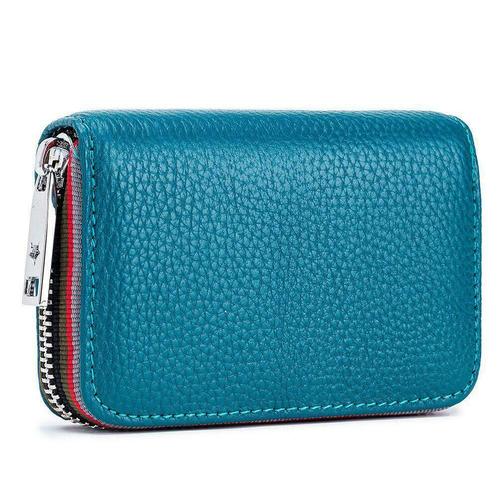 ZILOU Leren Pasjeshouder Portemonnee Anti-Skim Blauw [TIP!], Sieraden, Tassen en Uiterlijk, Portemonnees, Blauw, Nieuw, Overige merken