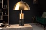 Elegante tafellamp BURLESQUE 52cm goud met zwart marmeren, Huis en Inrichting, Lampen | Tafellampen, Nieuw, Ophalen of Verzenden