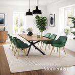 2dekans | tectake® Fluwelen Stoel – Eetkamerstoel Met, Huis en Inrichting, Stoelen, Ophalen of Verzenden, Zo goed als nieuw