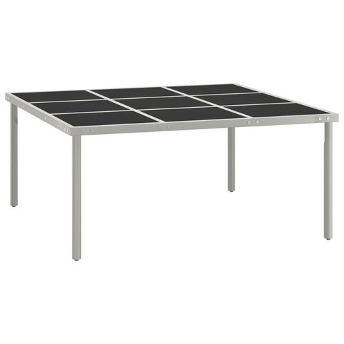 vidaXL Tuintafel 170x170x74,5 cm glas en staal, Tuin en Terras, Tuintafels, Nieuw, Verzenden