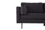 3-zitters bank Annmari -  - Zwart - Polyester Fluweel - Jörn, Huis en Inrichting, Banken | Bankstellen, Verzenden, Nieuw