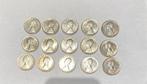 Italië. 500 Lire argento (15 monete) (Zonder Minimumprijs)