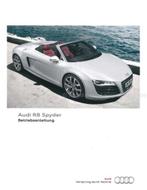 2011 AUDI R8 SPYDER COMPLETE BOORDMAP DUITS, Auto diversen