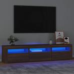 vidaXL Tv-meubel met LED-verlichting 180x35x40 cm bruin, Huis en Inrichting, Kasten | Televisiemeubels, Verzenden, 150 tot 200 cm