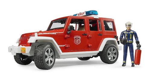 Bruder Jeep Wrangler Brandweer + Speelfiguur, Kinderen en Baby's, Speelgoed | Speelgoedvoertuigen, Nieuw, Ophalen of Verzenden