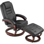 TV-fauteuil met krukje model 2 - zwart/bruin, Verzenden, Nieuw