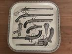 Piero Fornasetti stijl - Dienblad - gun tray - Hout, Metaal