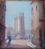 Raymond Enard 1902 - 1982 - Superbe Huile sur bois  Port de