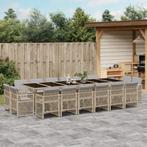 vidaXL 17-delige Tuinset met kussens poly rattan gemengd, 6 zitplaatsen, Nieuw, Tuinset, Verzenden