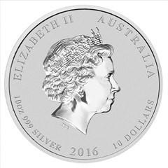 Lunar II - Year of the Monkey - 10 oz 2016 (12.185 oplage), Postzegels en Munten, Munten | Oceanië, Losse munt, Zilver, Verzenden