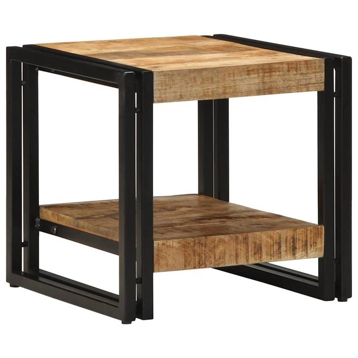 vidaXL Salontafel Bruin 40 x 40 x 38 cm massief mangohout, Huis en Inrichting, Tafels | Salontafels, Nieuw, Minder dan 50 cm, Overige houtsoorten