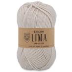 DROPS Lima Uni Colour - 9025 kalk - Wol Garen, Ophalen of Verzenden, Nieuw