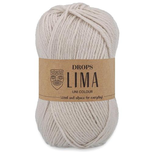 DROPS Lima Uni Colour - 9025 kalk - Wol Garen, Hobby en Vrije tijd, Breien en Haken, Ophalen of Verzenden