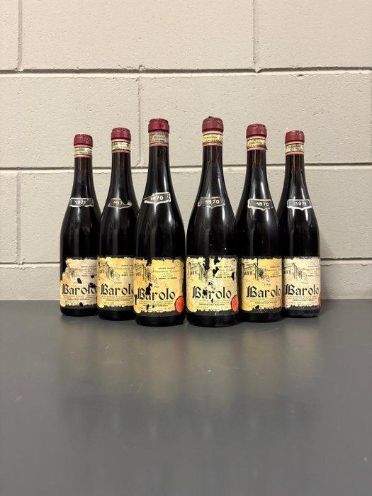 1970 x4 & 1971 x2 Alessandria Crissante & Figli - Barolo - 6, Verzamelen, Wijnen