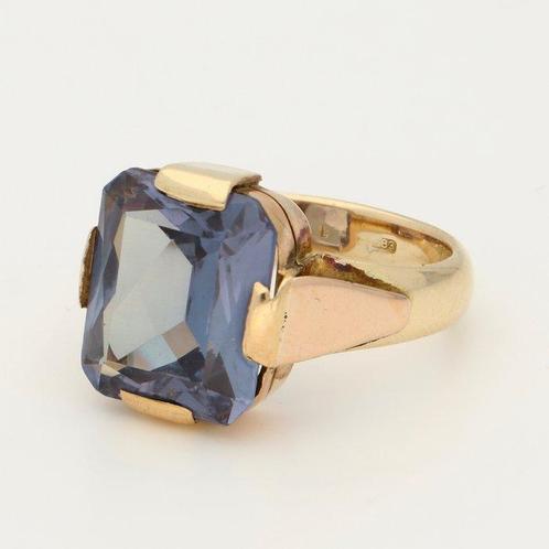 Ring - 14 karaat Geel goud - 8.46ct. tw. - Kleurwissel, Sieraden, Tassen en Uiterlijk, Ringen