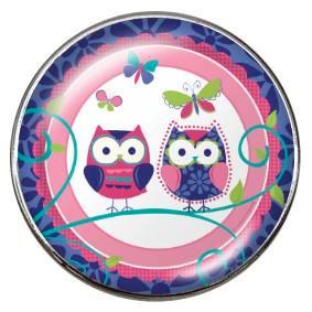 Fako Bijoux - Click Button - Glas - Uiltjes - Roze/Paars, Sieraden, Tassen en Uiterlijk, Armbanden, Verzenden