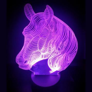 3D LED LAMP -  PAARDEN HOOFD beschikbaar voor biedingen