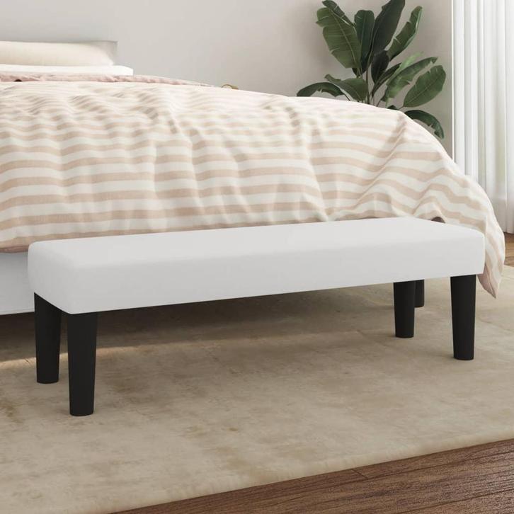 vidaXL Bankje 100x30x30 cm kunstleer wit, Huis en Inrichting, Banken | Bankstellen, Nieuw, Minder dan 150 cm, Leer, Verzenden