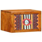 vidaXL Nachtkastje met lade Bruin 35 x 30 x 22 cm Massief, Huis en Inrichting, Minder dan 45 cm, Verzenden, Nieuw, Minder dan 55 cm