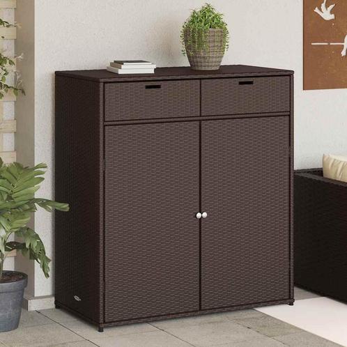 vidaXL Tuinkast 105x55x113 cm poly rattan bruin, Tuin en Terras, Overige Tuin en Terras, Nieuw, Verzenden