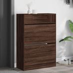vidaXL Schoenenkast met 2 klaplades 80x34x116 cm bruin, Verzenden, Nieuw