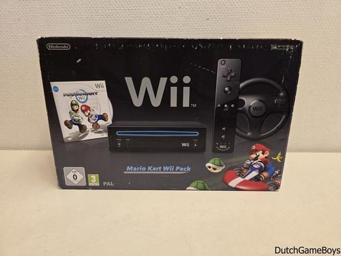 Nintendo Wii - Black Console - Mario Kart Pack, Spelcomputers en Games, Spelcomputers | Nintendo Wii, Gebruikt, Verzenden