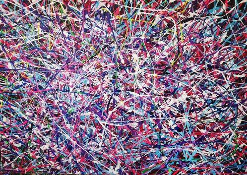 Giovanni Daurea (1955) - Abstract Labirinto GD 36 (XL), Antiek en Kunst, Kunst | Schilderijen | Modern