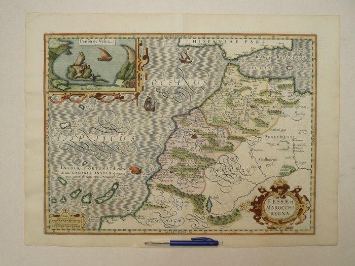 Afrika - Marokko; Henricus Hondius - Fessae et Marocchi, Boeken, Atlassen en Landkaarten