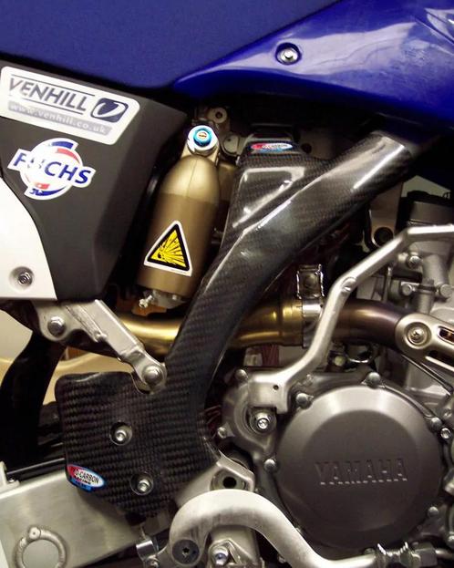 Pro Carbon framebeschermers ( lang ) Yamaha YZ 250F 2010-201, Motoren, Onderdelen | Merk-onafhankelijk, Ophalen of Verzenden