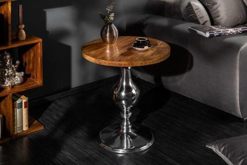 Design bijzettafel EXTRAVAGANCIA 50cm massief mangohout, Huis en Inrichting, Tafels | Sidetables, Ophalen of Verzenden