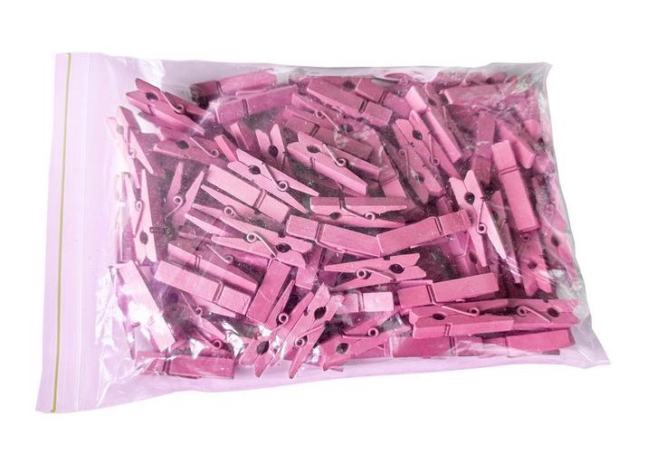 Set van 100 kleine wasknijpers van hout (35 mm, roze), Doe-het-zelf en Verbouw, Gereedschap | Handgereedschap, Nieuw, Ophalen of Verzenden