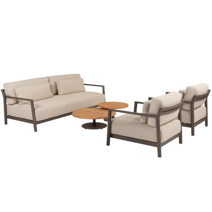 Volta Capresi stoel bank loungeset 5 delig teak terre 4, Tuin en Terras, Tuinsets en Loungesets, Nieuw, Ophalen of Verzenden