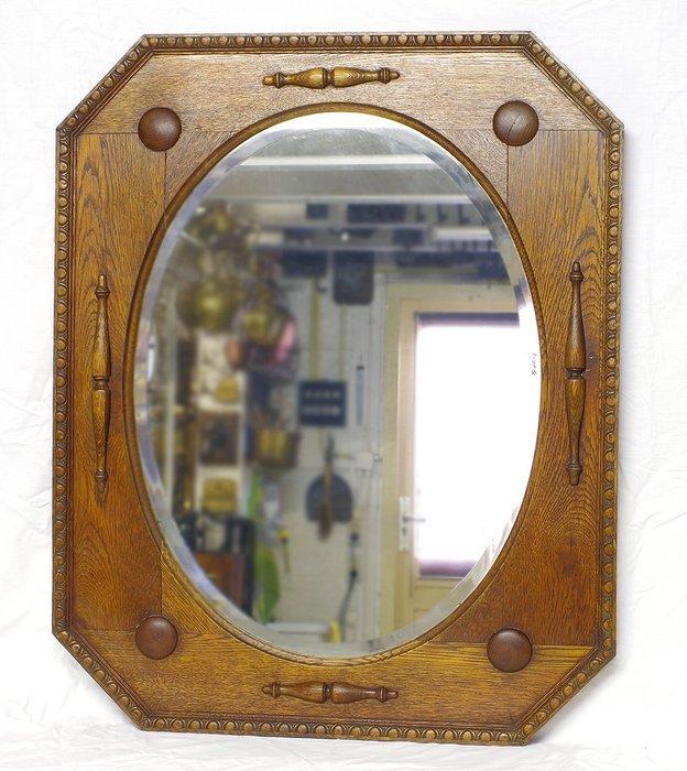 Spiegel - Eik, Antiek en Kunst, Curiosa en Brocante
