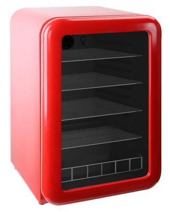 Exquisit Retro Glasdeurkoelkast Rood, Zakelijke goederen, Horeca | Keukenapparatuur, Nieuw zonder verpakking, Ophalen of Verzenden