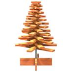 Kerstdecoratie kerstboom 80 cm massief grenenhout wasbruin, Huis en Inrichting, Verzenden, Nieuw