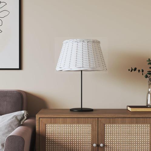 vidaXL Lampenkap Ø50x30 cm wicker wit, Huis en Inrichting, Lampen | Lampenkappen, Wit, Nieuw, Verzenden