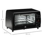 TRUUSK Mini Oven 10L 750W Tot 230°C Met Timer 60 Min Kleine, Verzenden, Nieuw