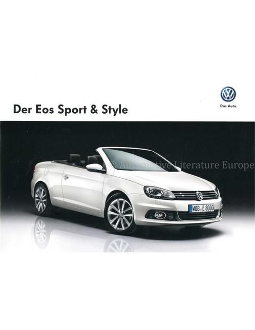 2012 VOLKSWAGEN EOS SPORT & STYLE BROCHURE DUITS, Boeken, Auto's | Folders en Tijdschriften, Volkswagen