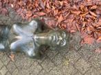 Bronzen liggende vrouw - Tuinbeeld - 129x35x30cm - 21 Kg, Tuin en Terras, Tuinbeelden, Verzenden, Nieuw, Metaal, Mensenbeeld