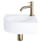 Differnz Cleo fonteinset keramiek - kraan gebogen mat goud, Doe-het-zelf en Verbouw, Sanitair, Verzenden, Nieuw