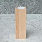 HOCHO Beukenhouten Waxinelichthouder - 50x50x150mm – Eleg., Ophalen of Verzenden, Nieuw