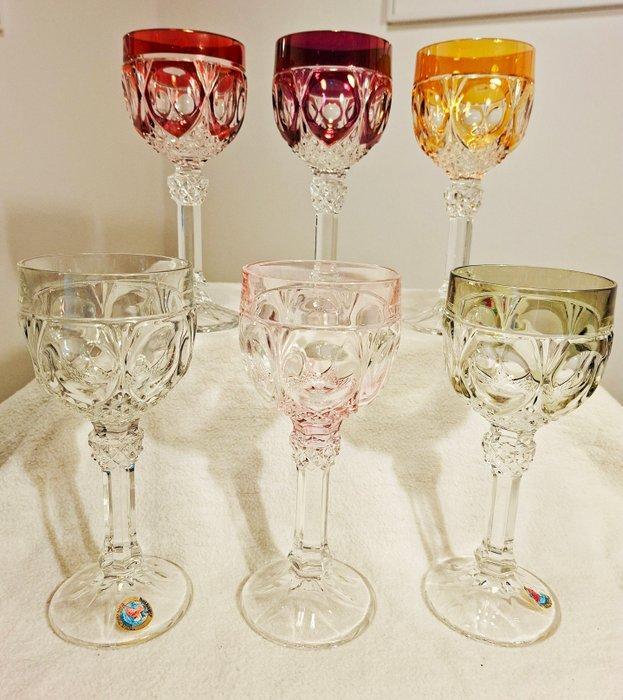 Hofbauer - Weingläser Römer Überfang - Drinkservies voor 6, Antiek en Kunst, Antiek | Meubels | Tafels