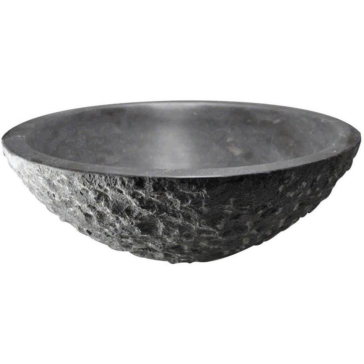 Wiesbaden Raw Waskom Rond Hamerslag - 42x14cm - Hardsteen, Doe-het-zelf en Verbouw, Sanitair, Nieuw, Ophalen of Verzenden