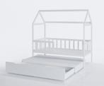 Uniek speels huisjesbed 160x80 cm - wit peuterbed met bed..., Kinderen en Baby's, Ophalen of Verzenden, Nieuw
